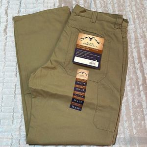 Blue Mountain Men's Relaxed Fit Khaki Tan Canvas Utility Pants Size 36 x…